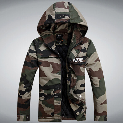 

Winter Men Jacket 2017 Brand Casual New Solid Color Camouflage Mens Jackets And Coats Thick Parka Men Outwear