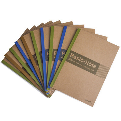 

Deli) FA54003 kraft paper A5-40 page notepad / suture / soft copy 12 loaded