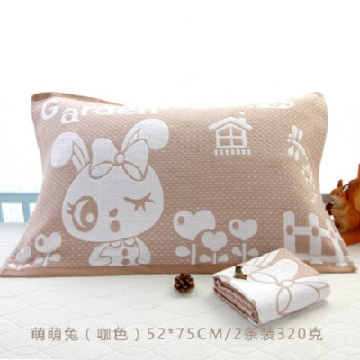 

LOVE BIRD Cartoon cotton Gauze pillow towl pure cotton enlarge thicken pillow towl not wool adult