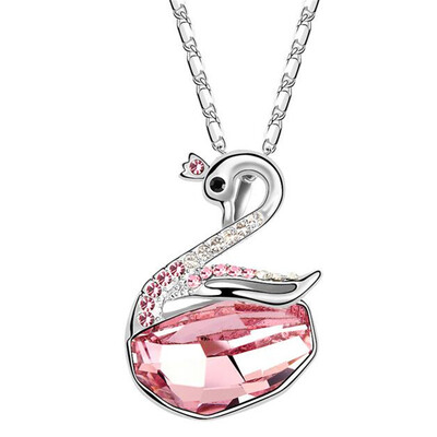 

Austrian Crystal Necklace Pendants for Women Mother Girl Gifts Fashion Jewelry Swan Pendants High Quality .5537