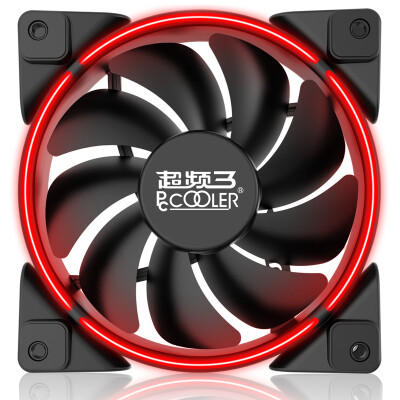 

PCCooler (PCCOOLER) Haoyue 12см красный корпус вентилятора (с водяным охлаждением вытяжного вентилятора тепло / питания Компьютер / вентилятор процессора / демпфер отключения / подарок четыре винта)