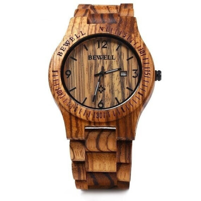 

Luxury Natural Handmade Wood Watch Top Gift Auto Date Coffee Maple Wooden Watches Japnese Quartz Movement Wrist Watch