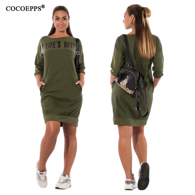 

COCOEPPS Patchwork Women Dress Big Size Casual Women Dress 2017 Plus Size Women Clothing Elegant Office Dress Blue 6XL Vestidos