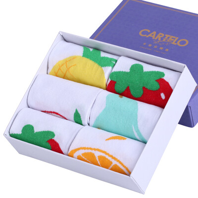 

[Супермаркет] Jingdong Cartelo Ms. носки Носки] [6 пар моды красочные конфеты цвета носки г-жа удобные носки женщина смешивания Размер