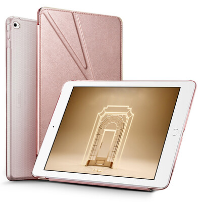 

ESCASE Apple Ipad mini4 защитная крышка / оболочка таблетки Ipad кобура многофункциональные клавиши рукавами гель деформации стента / оболочки кремнезема розового золота DROP сна