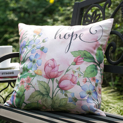 

A Ting Throw Pillow One Piece Pink Flower 16x16 inches
