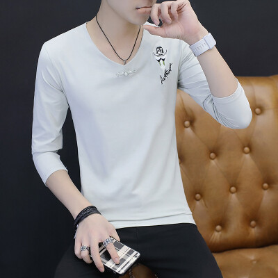 

17 autumn and winter long-sleeved t-shirt men's self-cultivation youth clothing as a gift for men