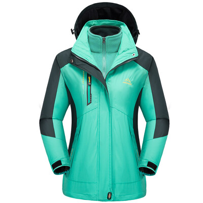 

Winter Outdoor Camping Hiking Jackets Couple Waterproof Clothing Warm Padded Jackets Triple Two-piece Suit Three Kinds Of Wear