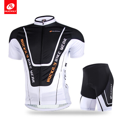 

Nuckily cycling short sleeve jersey&short two color breathable&quick dry suit for men AJ234BK295