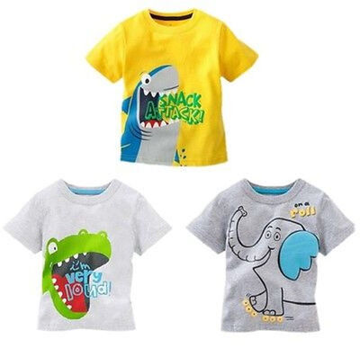 

Free Shipping Baby Kids Boys Cartoon Tops T-shirt Age 1-6 Years