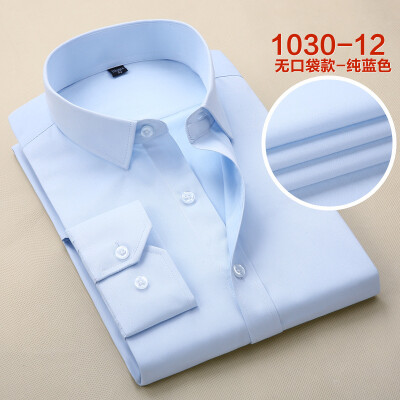 

Business Gentleman Men Long Sleeve Shirt Spring Autumn Solid Color