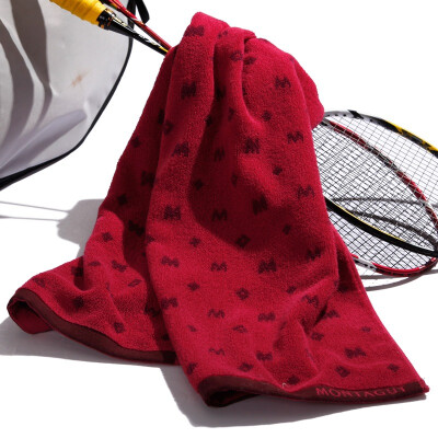 

Montagut towel home textile sports towel sweat sweat fitness cotton lengthened big badminton thick red water 160g article 34 110cm