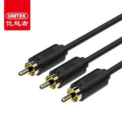 

Улучшенный человек (UNITEK) Y-C951BK 3RCA к 3RCA штекеров аудио и видео конвертера для трехпроводных три RCA телевизора красного желтого черного AV кабель 2 м