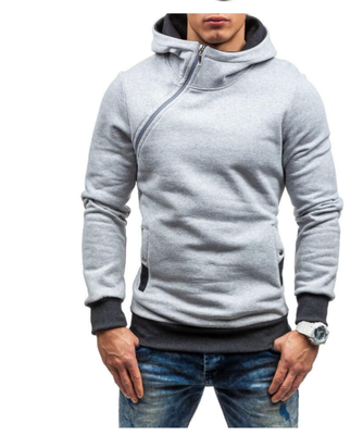 

Brand 2017 Hoodie Oblique Zipper Solid Color Hoodies Men Fashion Tracksuit Male Sweatshirt Off White Hoody Mens Purpose Tour XXL