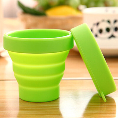 

Home Living Candy Color Portable Travel Silicone Folding Cup Outdoor Sports Stretching Mouthwash Cup B91