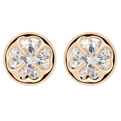 

Romantic Jewelry Stud Earrings For Women Elegant AAA Cubic Zirconia Stone Earring CZ Diamond Crystal Accessories 6994