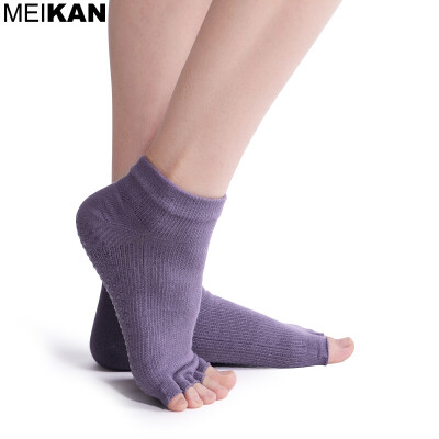 

Open Toe Yoga Sock Professional Pilates Colorful Silicone Non-slip Sox 5 Fingers Compression Sports Socks