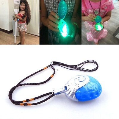 

Music and Led Light Moana Princess Necklace Key Ring Pendant Movie Figures Action Piece Toys Gift