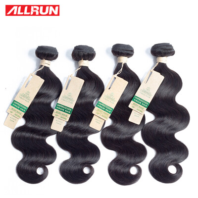 

Allrun 8A Grade Remy Brazilian Body Wave Hair Bundles 4pcs/Lot Remy Human Hair Extensions Brazilian Virgin Hair Body Wave