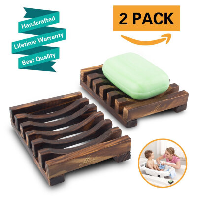 

Home Bathroom Wooden Soap Case Holder Sink Deck Bathtub Shower Dish