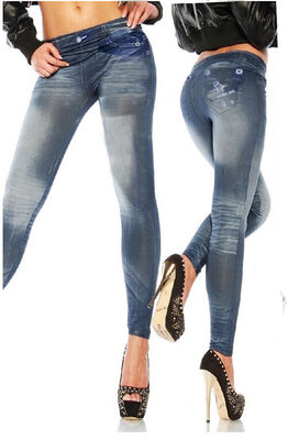 

UK Women Denim Skinny Ripped Pants High Waist Stretch Jeans Long Pencil Trousers