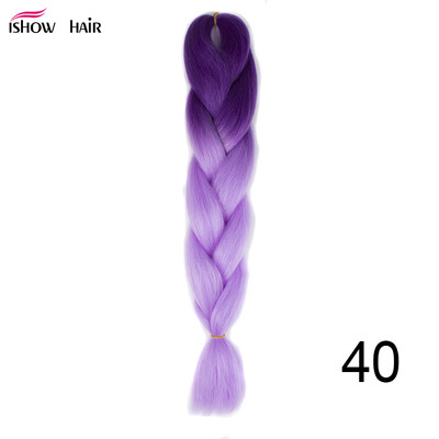 

Silky Strands 24 100g Ombre Synthetic Braiding Hair Extensions For Crochet Braids Kanekalon Jumbo Braids Two Tone Ombre Color 1p