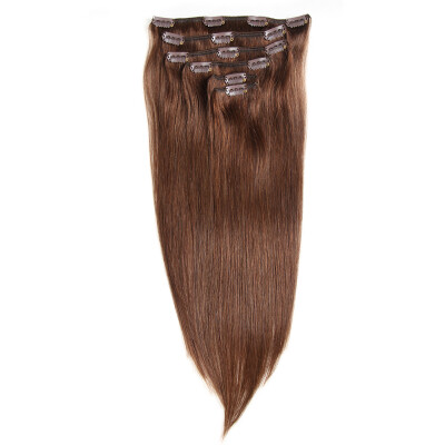 

Chorliss Clip In Hair Extensions 6Pcs/Pack Human Straight Hairpiece Brazilian Remy Hair 14” 16" 18" 20