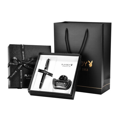 

Playboy (PLAYBOY) Prelude pure black and white clip pen / ink pen + ink gift set-P1007