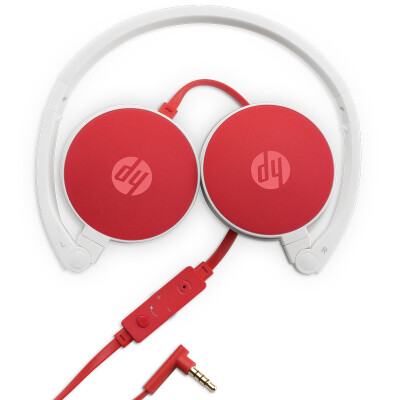 

HP H2800 Headphones built-in microphone headset computer tablet phone wired headset red