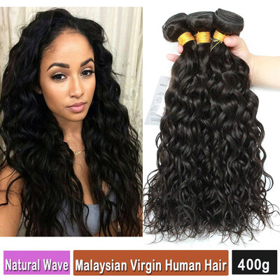

8A Malaysian Natural Wave Virgin Hair 4 bundlesLOT Soft Human Hair Bundles Natural Color Can be DyedBleached