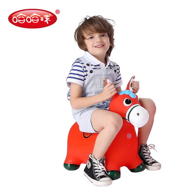 

Ha ha ball rocking horse children outdoor fitness toys colorful music jumping horse thickened inflatable small wooden horse