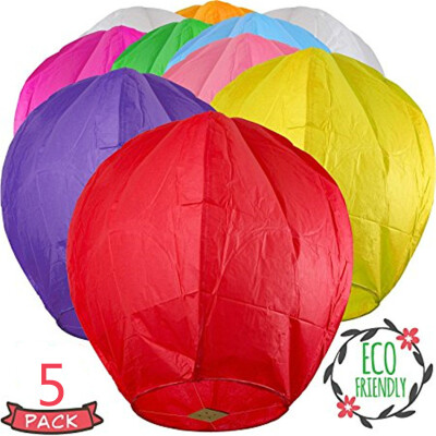 

5pcs Fun Sky Flying Lanterns Китайский KongMing Lantern Fire-resistant Handmade Romantic gifts Желание бумажных фонарей