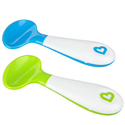 

Munchkin spoon childrens tableware baby food supplement feeding spoon McKenzie newborn baby left&right hand training spoon 2 sticks 16186