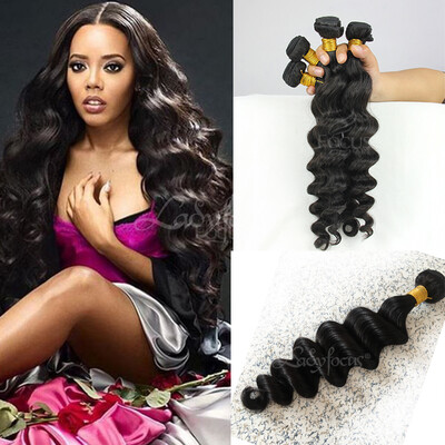

Lady Focus Grade 8A Brazilian Loose Deep Wave Virgin Hair Mixed Length 3Pcs Lot Unprocessed Brazilian Human Hair Weft