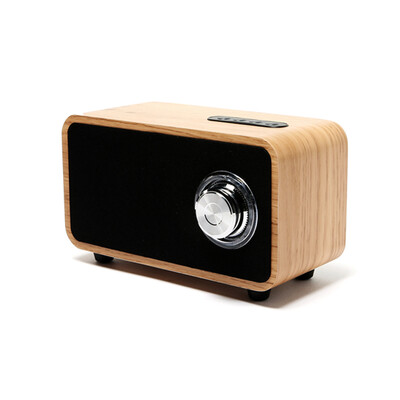 

Newman MX06 Knob Switch Stylish Vintage Wood Wireless Portable Bluetooth Speaker Stereo, Subwoofer Desktop Sound Maple