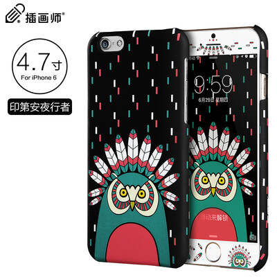 

Illustrator Apple iPhone6 ​​/ 6s Mobile Shell / Case 4.7-inch drop-proof embossed protective shell Luminous illustrator series Indian Night Walker