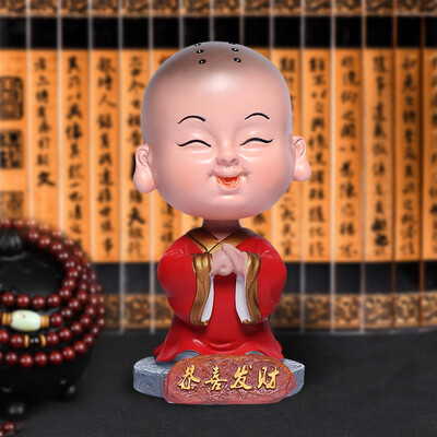 

Boliliang car decoration jewelry vibrating car car shaking head small monk car interior decoration car decoration supplies creative cute cartoon gifts laughing mouth often open