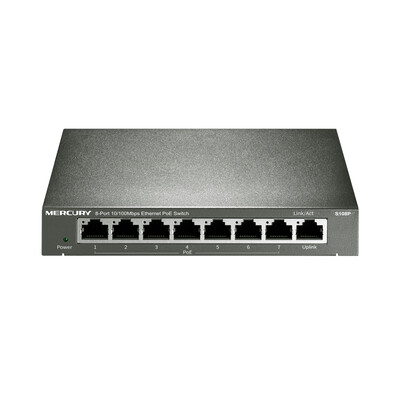 

Mercury MERCURY S108P 8-port 100M PoE power supply switch enterprise engineering monitoring network splitter