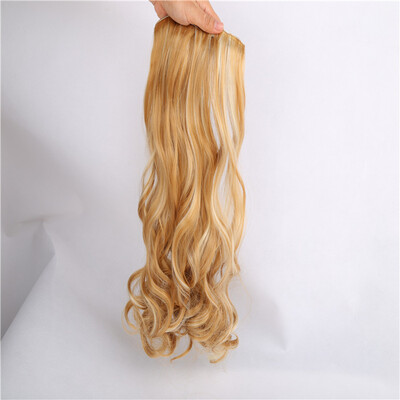 

Brazilian Body Wave Clip in Synthetic Hair Extension Clip-in 7Pcs/Set Long Wavy Heat Resistant Hair Pieces 27/613