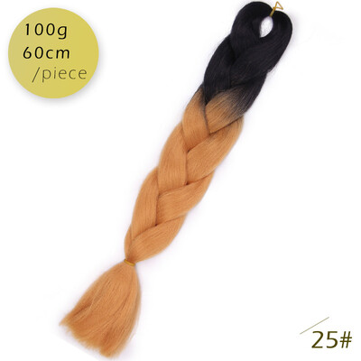 

AISI HAIR 100g / pcs 24inch Kanekalon гигантский косы Волосыломбер Две тонныЦветные синтетические волосы для кукол Вязание крю