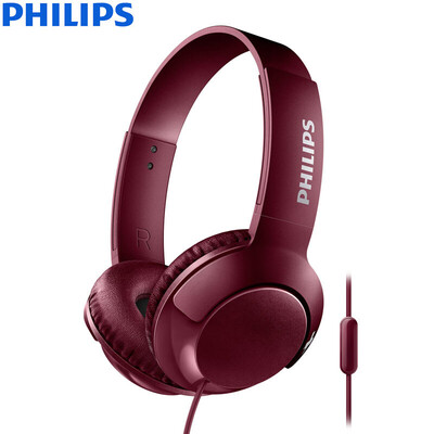 

Philips (PHILIPS) wire headset subwoofer fashion flat Bass + SHL3075 (burgundy