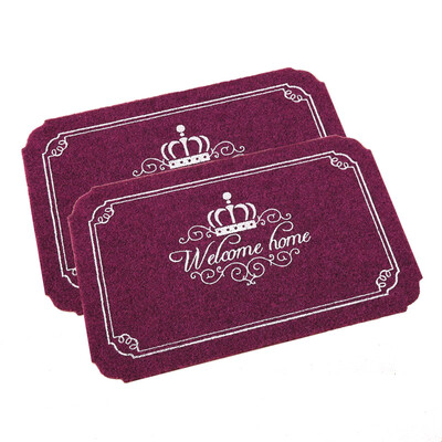 

Suarte 2 loaded printing floor mats home non-slip door mat 4060cm Crown purple