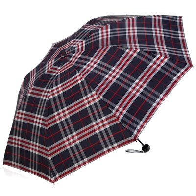 

Paradise umbrella black garnish three fold sunny umbrella 33120E blue red grid
