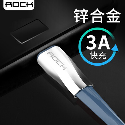 

Локк (ROCK) Type-C быстрой зарядке линия данных 3A Android телефонного кабеля для зарядки поддерживает Huawei P10 / mate9 / слава V8 / Samsung S8 / 6 проса музыки как один метр Sapphire