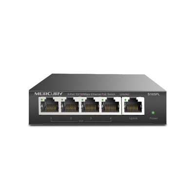 

Mercury MERCURY S105PL 5-port 100M 4-port PoE power supply switch enterprise engineering monitoring network splitter