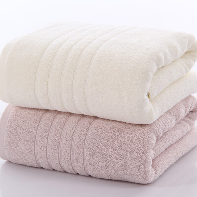 

Antarctic (NanJiren) towel cotton plain soft absorbent big towel single beige