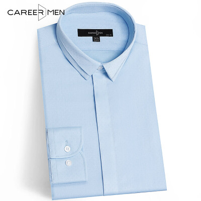 

CareerMen Men's Fashion Slim Fit Non Iron Jacquard Square Collar Long Sleeve Dress Shirt