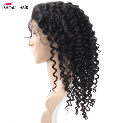 

High Quality Deep Wave Lace Frontal Wigs Remy Virgin Hair