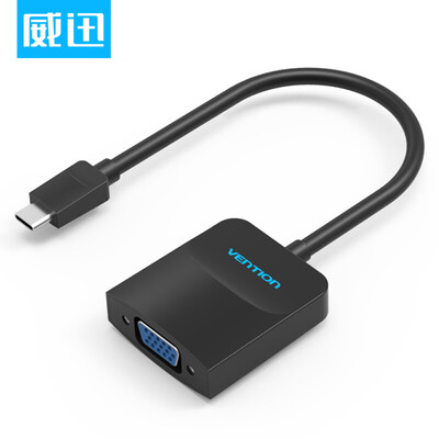 

Wei Xun VENTION CGFBB Type-C VGA high-definition connector adapter USB31 Turn VGA connection projector computer monitor extension cable 015 meters black