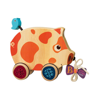 

Btoys than music wooden pig drag toy 18 months BX1393Z